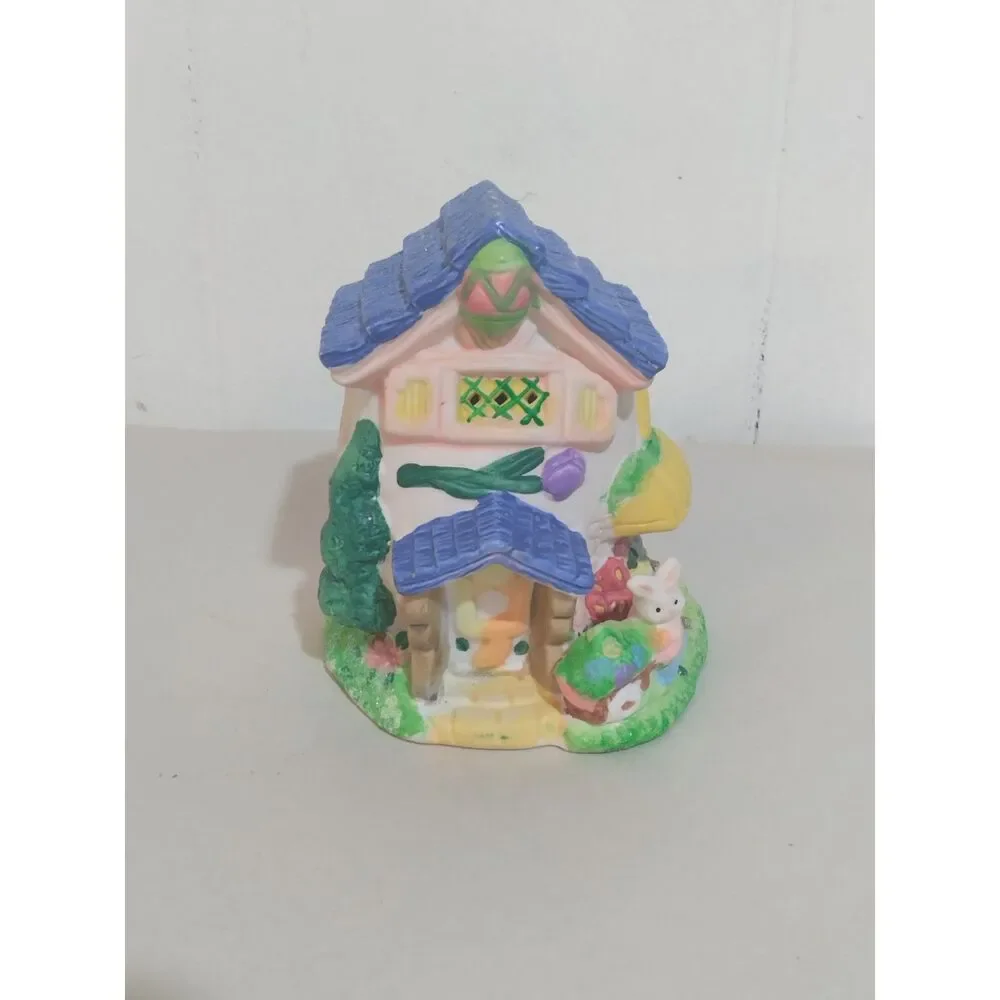 Cottontale Cottage House Porcelain Easter Bunny Spring Village 1 Piece
